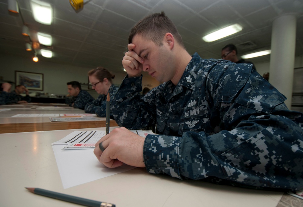 The navy-wide chief petty officer advancement exam