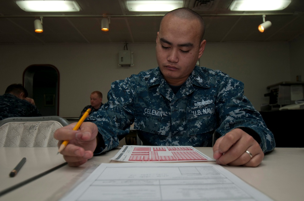 The navy-wide chief petty officer advancement exam