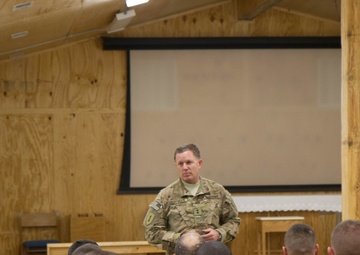 Battle hardened company receives Combat Action Streamer