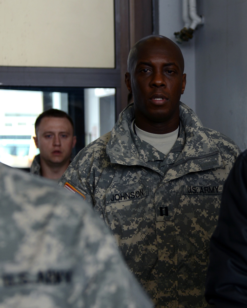 Capt. Johnson sings the army song at the MLK Ceremony