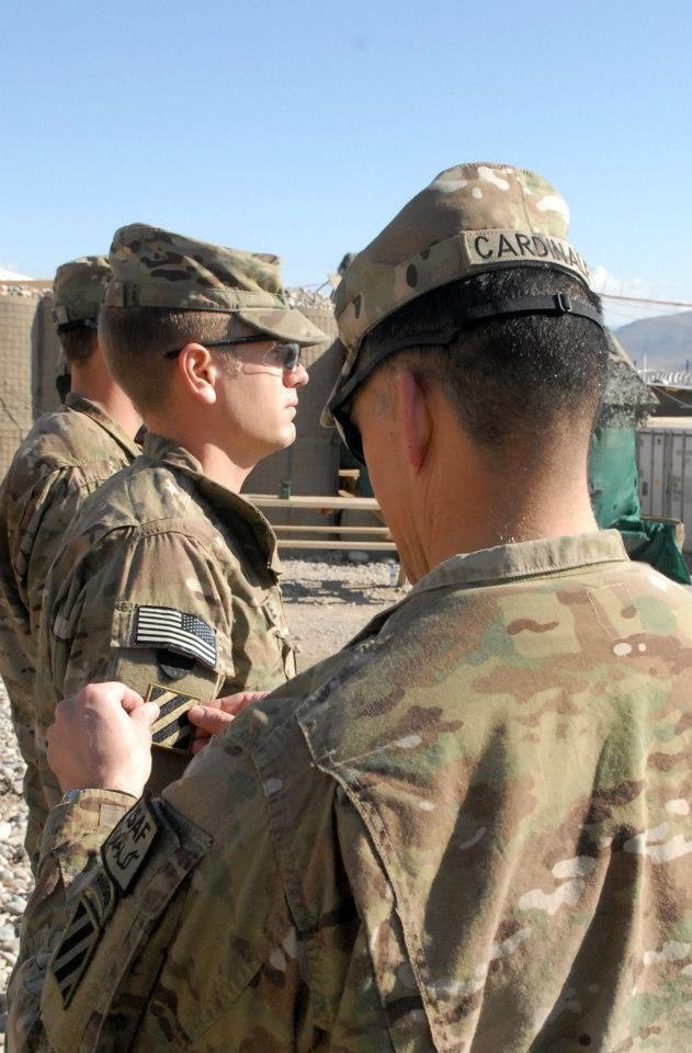 Texan Soldiers receive combat patch