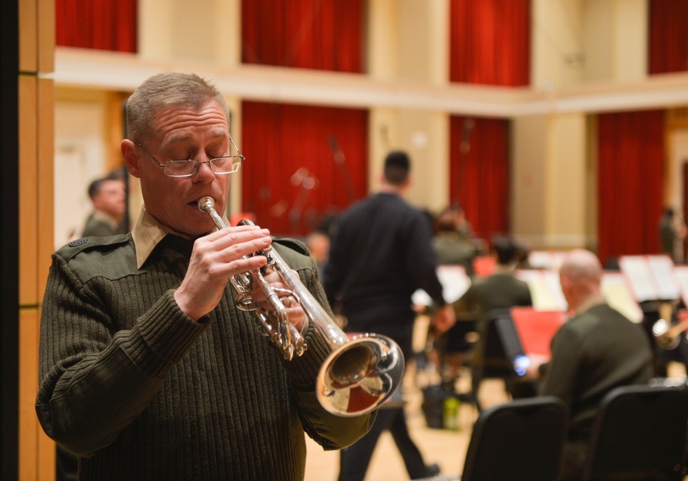 'The President's Own' rehearse for inauguration