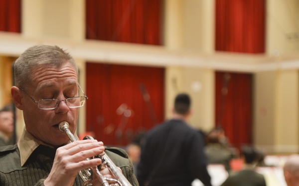 'The President's Own' rehearse for inauguration