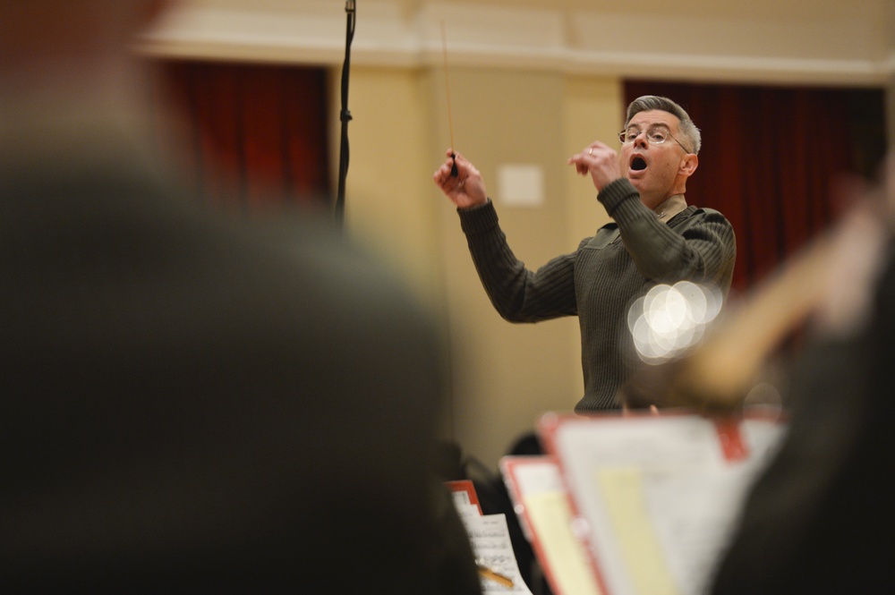 'The President's Own' rehearse for inauguration