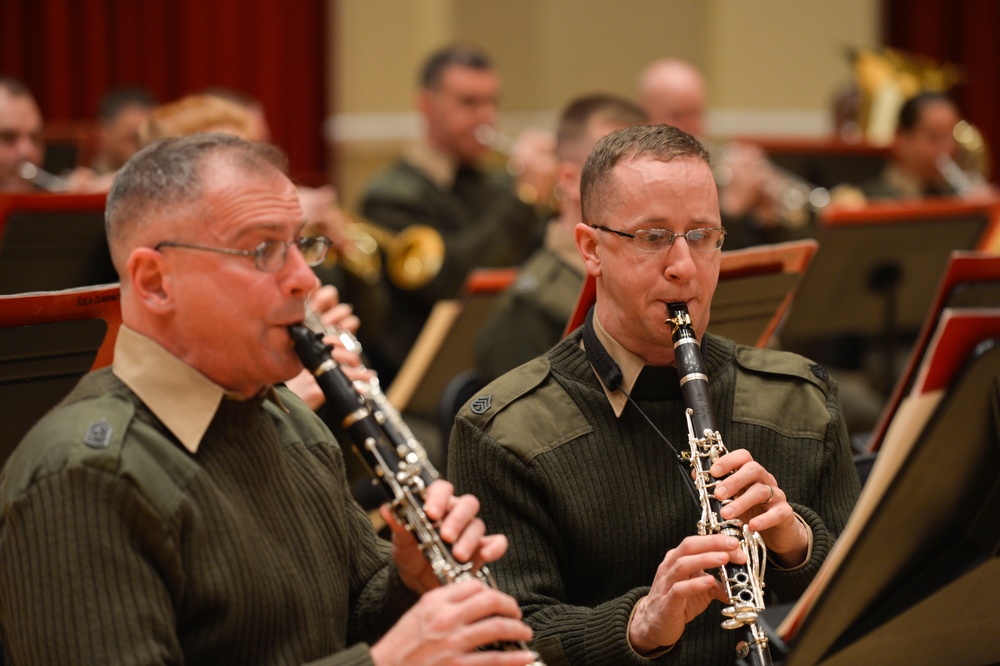 'The President's Own' rehearse for inauguration