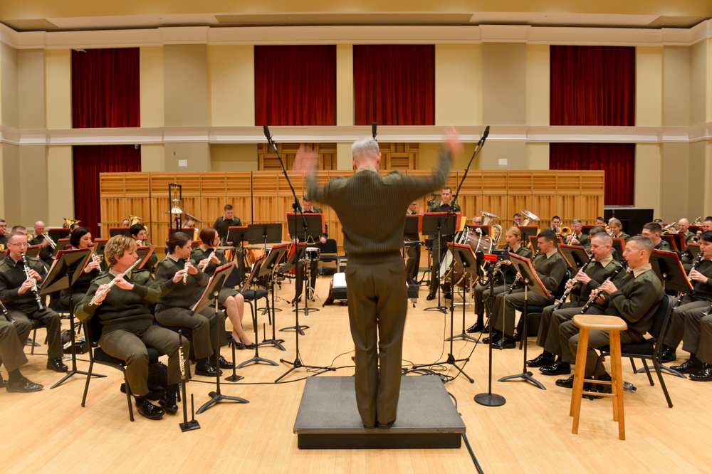'The President's Own' rehearse for inauguration