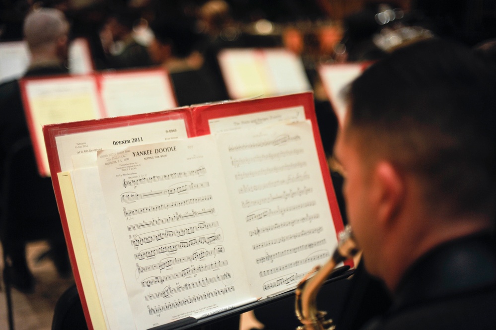 'The President's Own' rehearse for inauguration