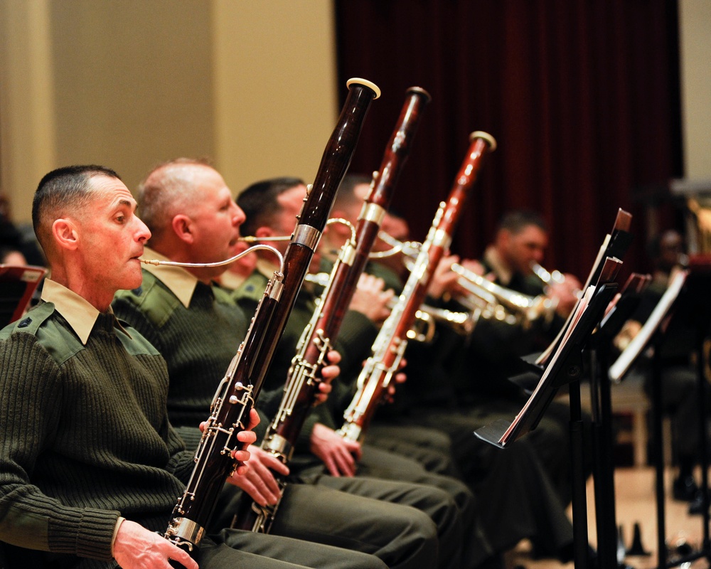 'The President's Own' rehearse for inauguration