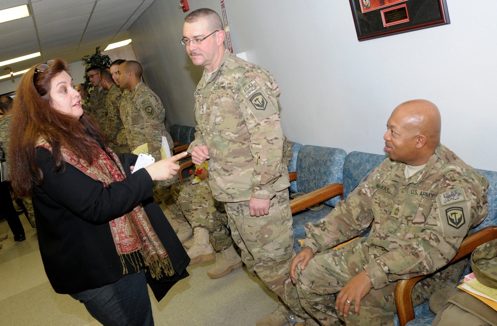 NJ employers, elected officials watch de-mobilization process of Guard soldiers