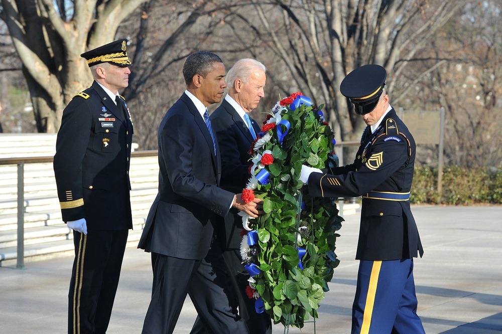 President Obama wreath ceremony