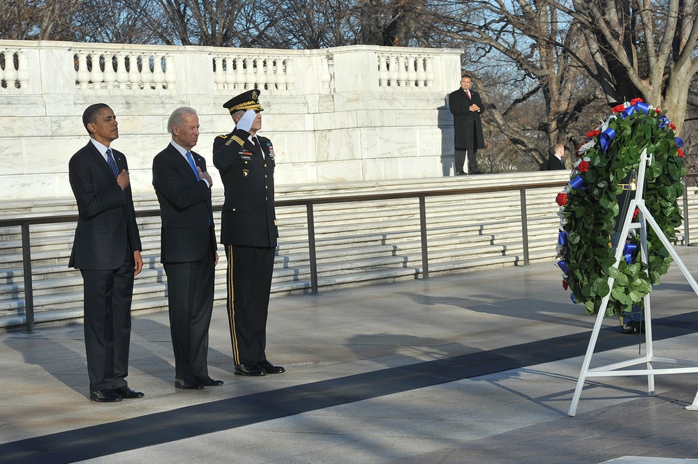 President Obama wreath ceremony