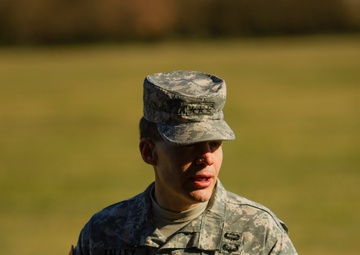 Chief of Army Reserve, commanding general of United States Army Reserve Command, talks to soldiers
