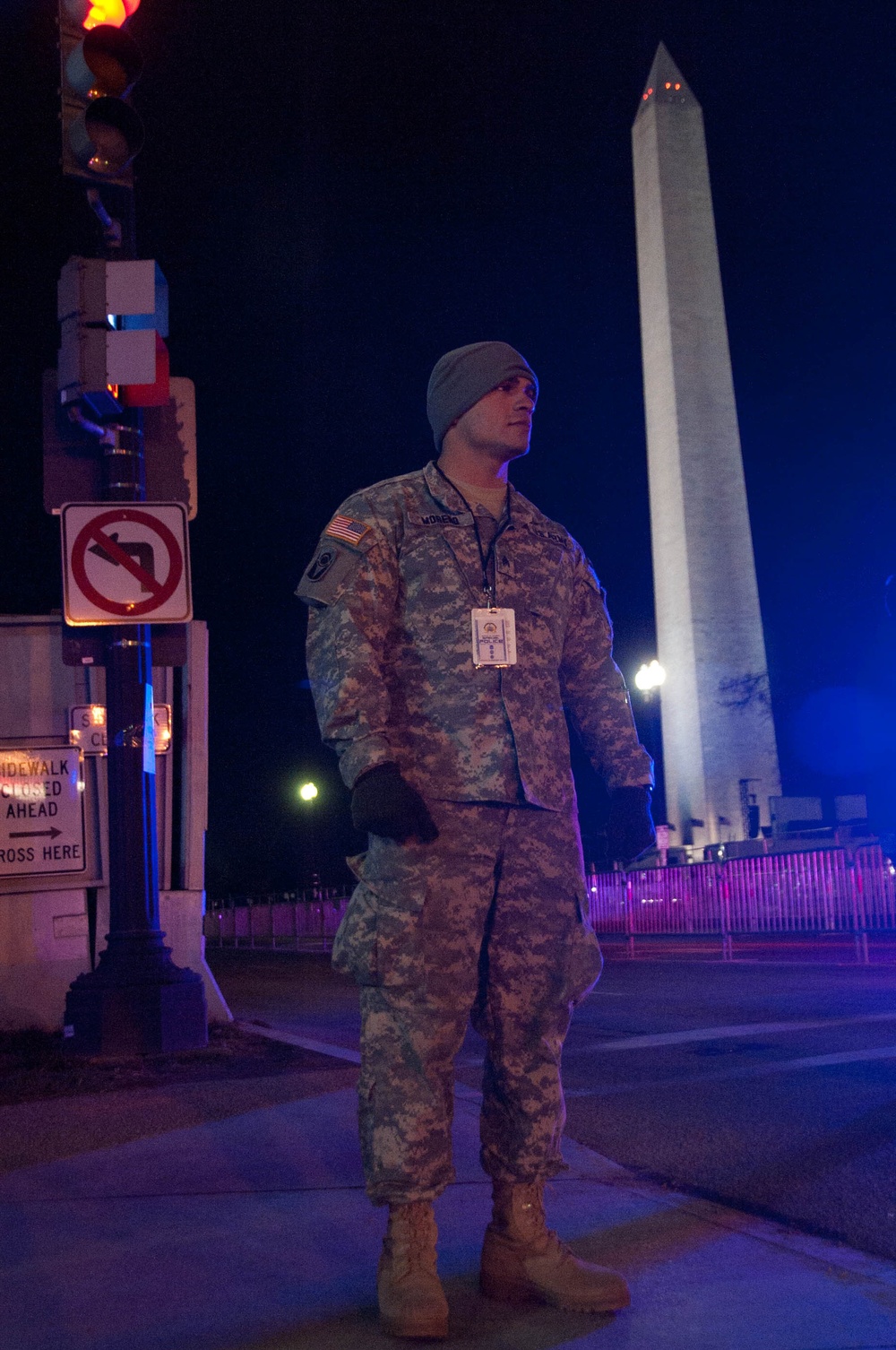 Florida National Guard members provide assistance to local authorities during the 57th Presidential Inauguration