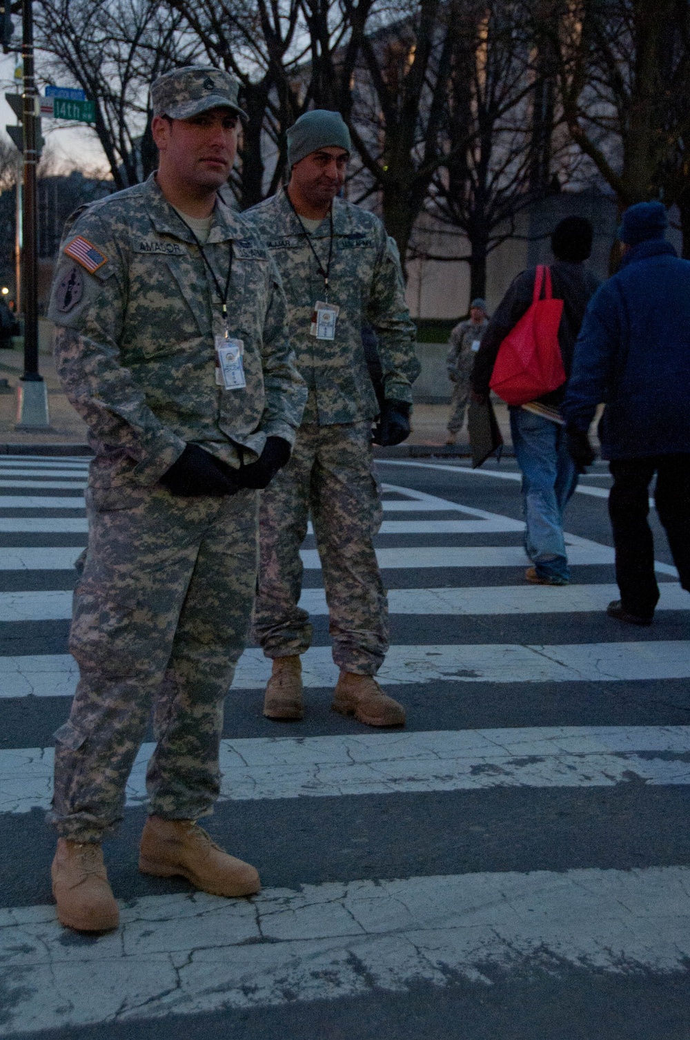 Florida National Guard members provide assistance to local authorities during the 57th Presidential Inauguration