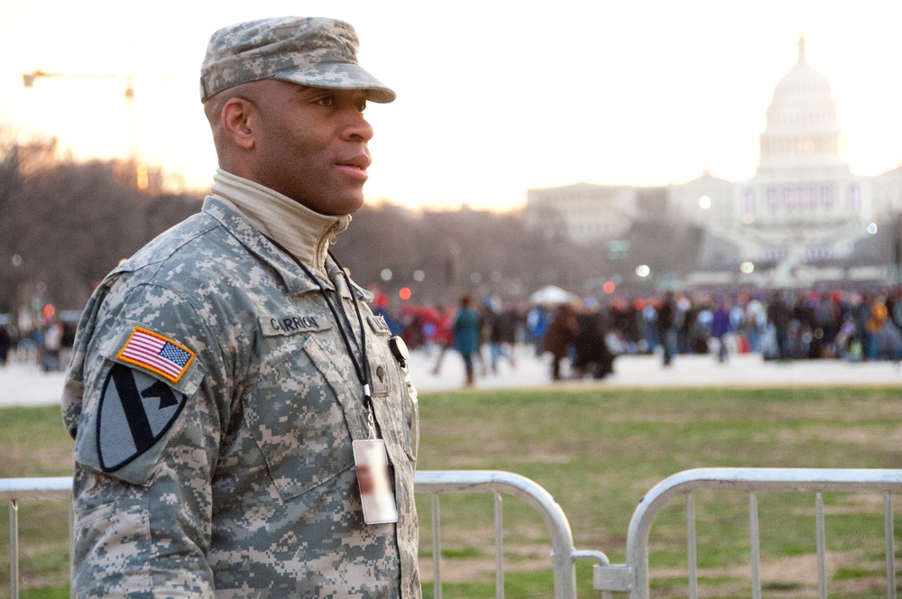 Delaware National Guard members provide assistance to local authorities during the 57th Presidential Inauguration