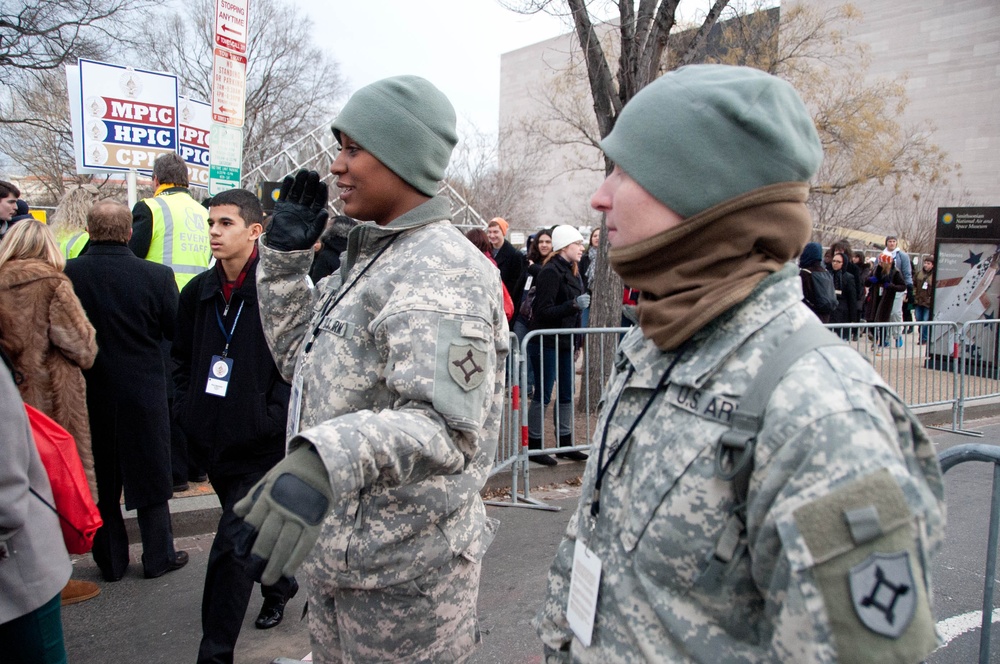 Florida National Guard members provide assistance to local authorities during the 57th Presidential Inauguration