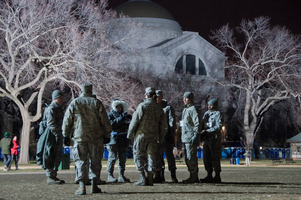 Delaware National Guard members provide assistance to local authorities during the 57th Presidential Inauguration