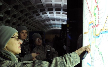 National Guard members document guard presence in and around metro stations during 2013 Presidential Inauguration