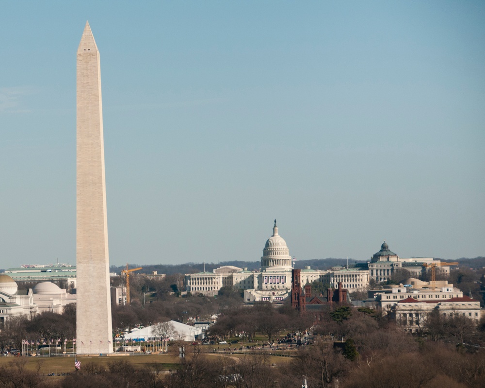 Aerial view of the National Mall in Washington