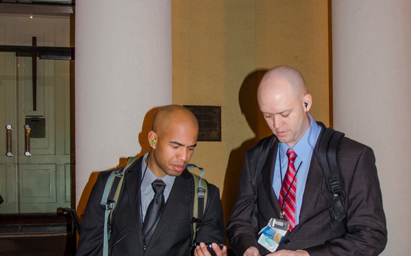 Soldiers monitor contaminates during Presidential Inauguration