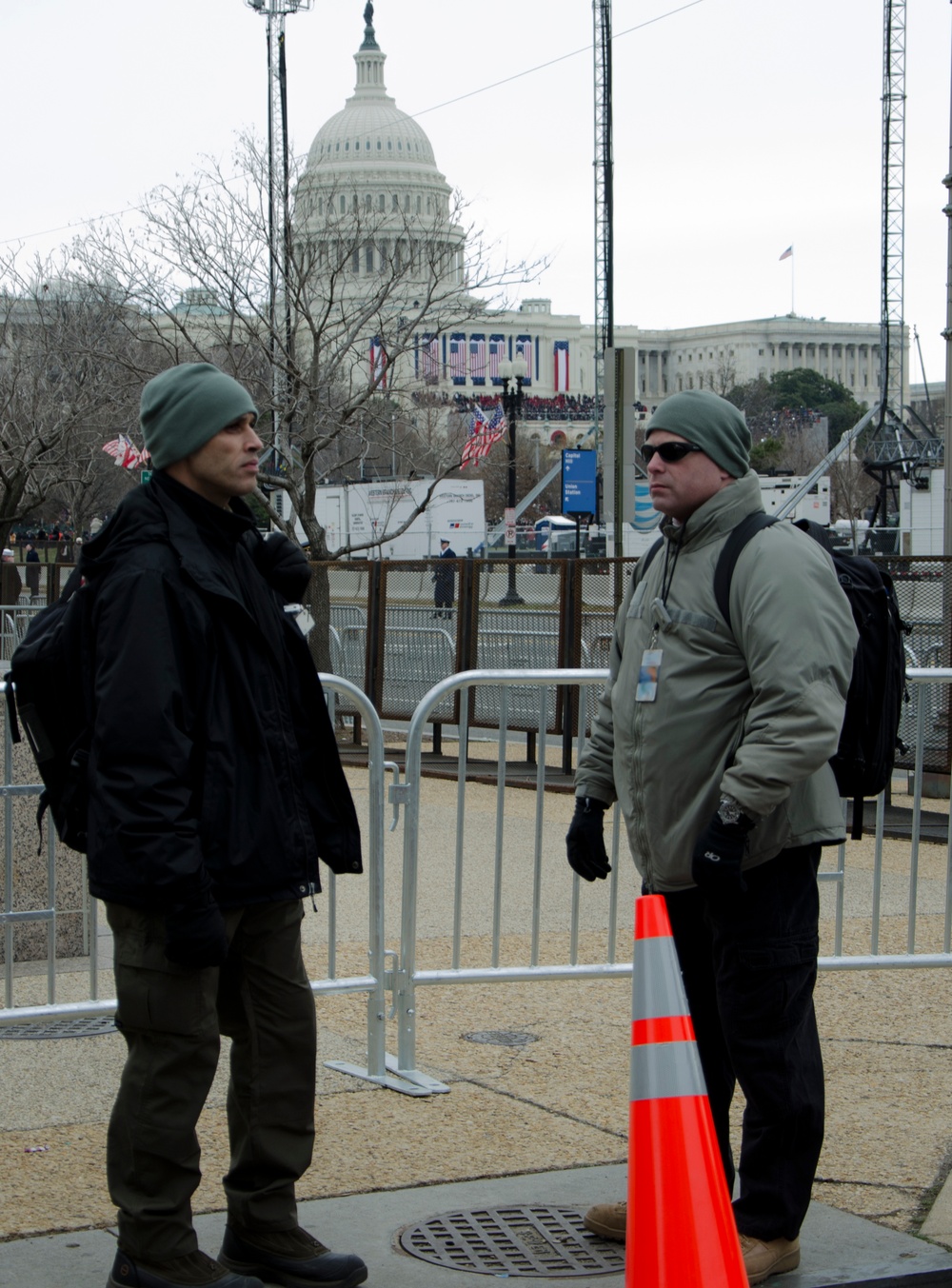 Soldiers monitor contaminates during Presidential Inauguration