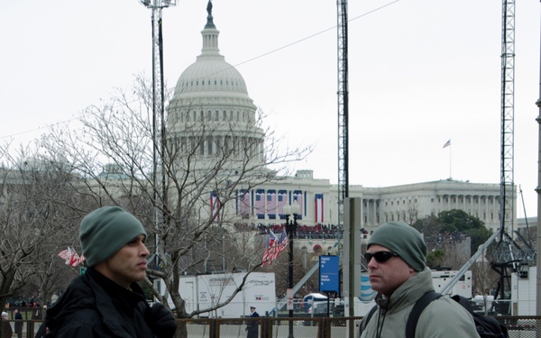 Soldiers monitor contaminates during Presidential Inauguration