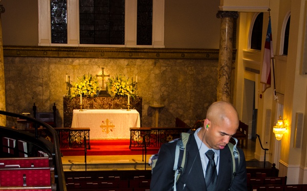 Soldiers monitor contaminates during Presidential Inauguration