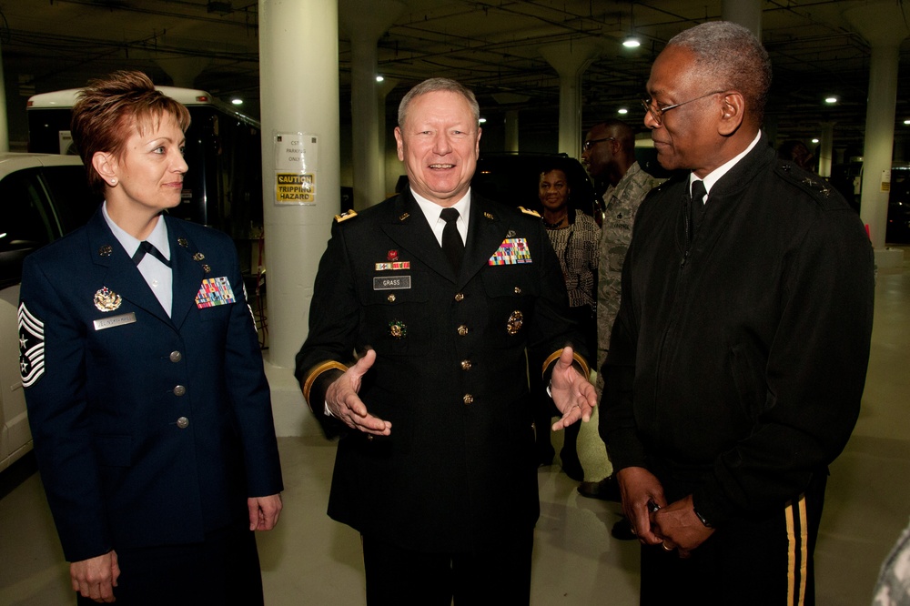 Gen. Frank J. Grass tours the DC Armory during the week of the 57th Presidential Inauguration