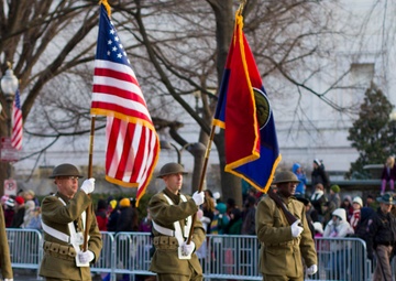 Army Reserve soldiers march for millions during the 57th Presidential Inaugural Parade