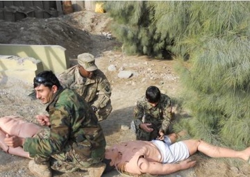 Afghan air force receives combat lifesaving training at Jalalabad Airfield