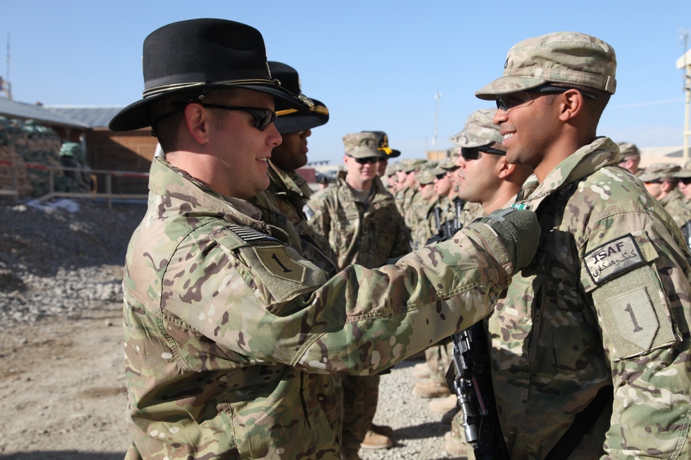 Ceremony at FOB Sharana