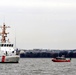 The Coast Guard patrols the Potomac River, enforcing security zones during the 57th Presidential Inauguration.