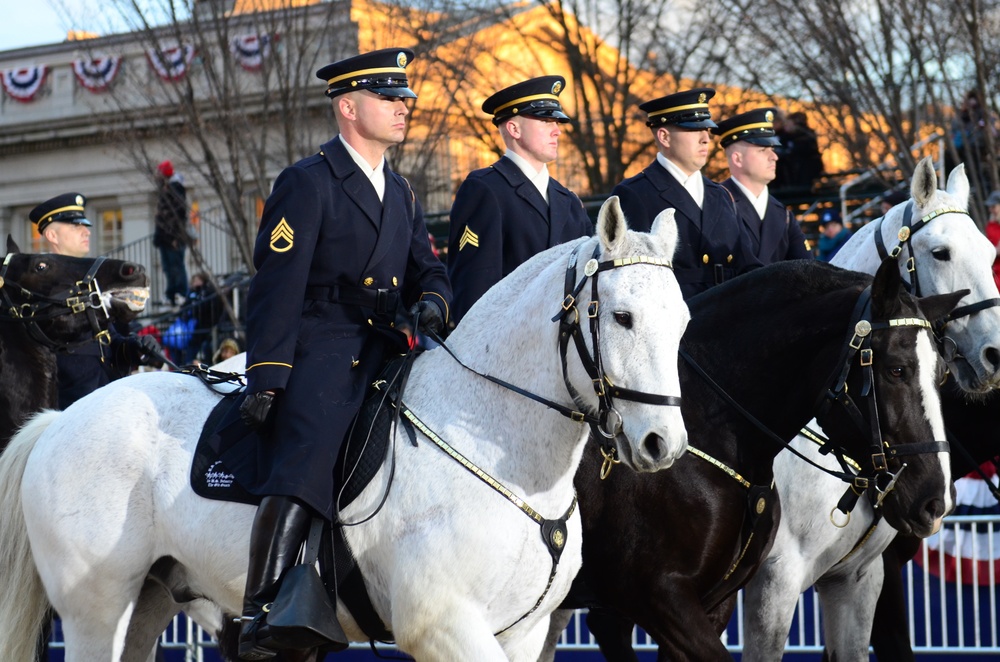 'The Old Guard' participate in inaugural parade