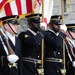 The 3rd US Infantry Regiment 'The Old Guard' Color Guard marches down Pennsylvania Avenue