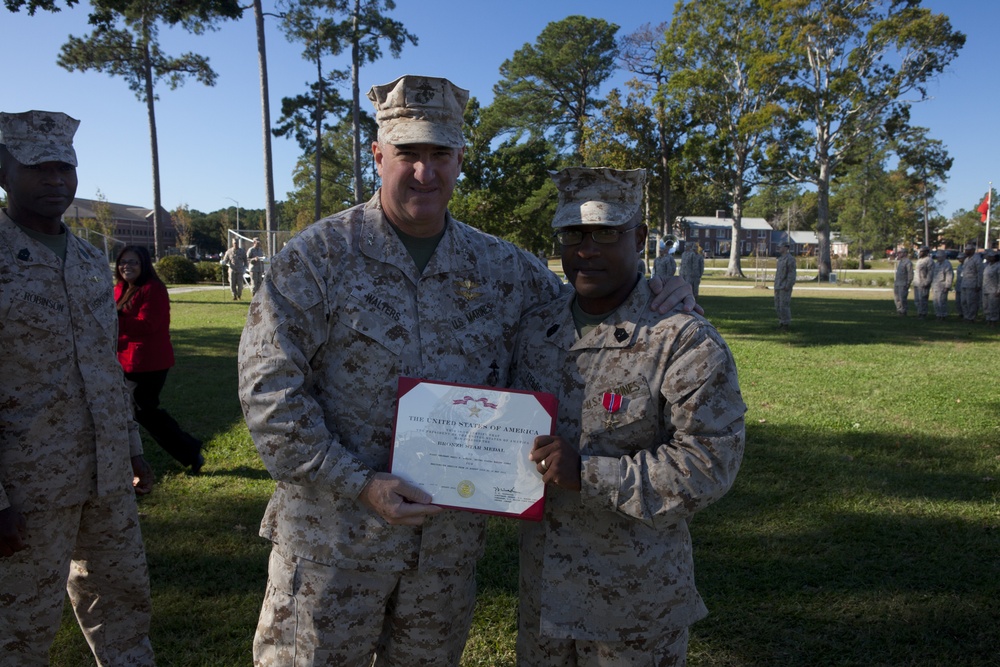 Every Marine a rifleman: Sgt. Maj. earns Bronze Star for efforts