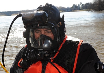 Coast Guard divers conduct security operations for presidential inauguration