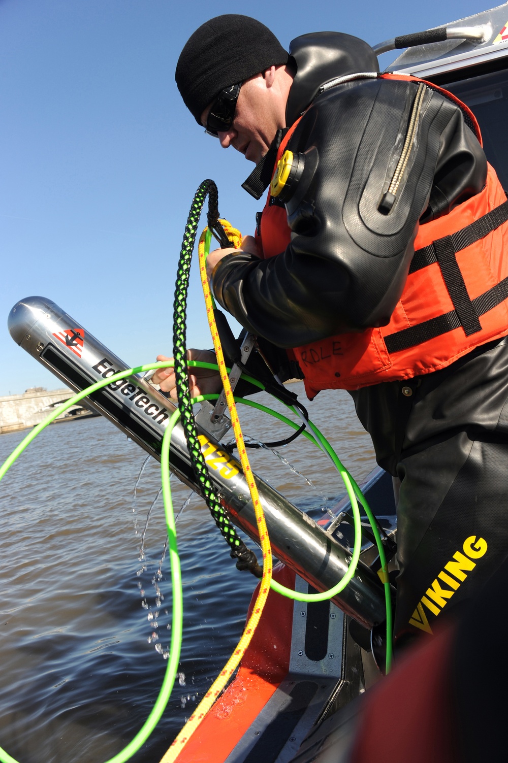 Coast Guard divers conduct security operations for presidential inauguration