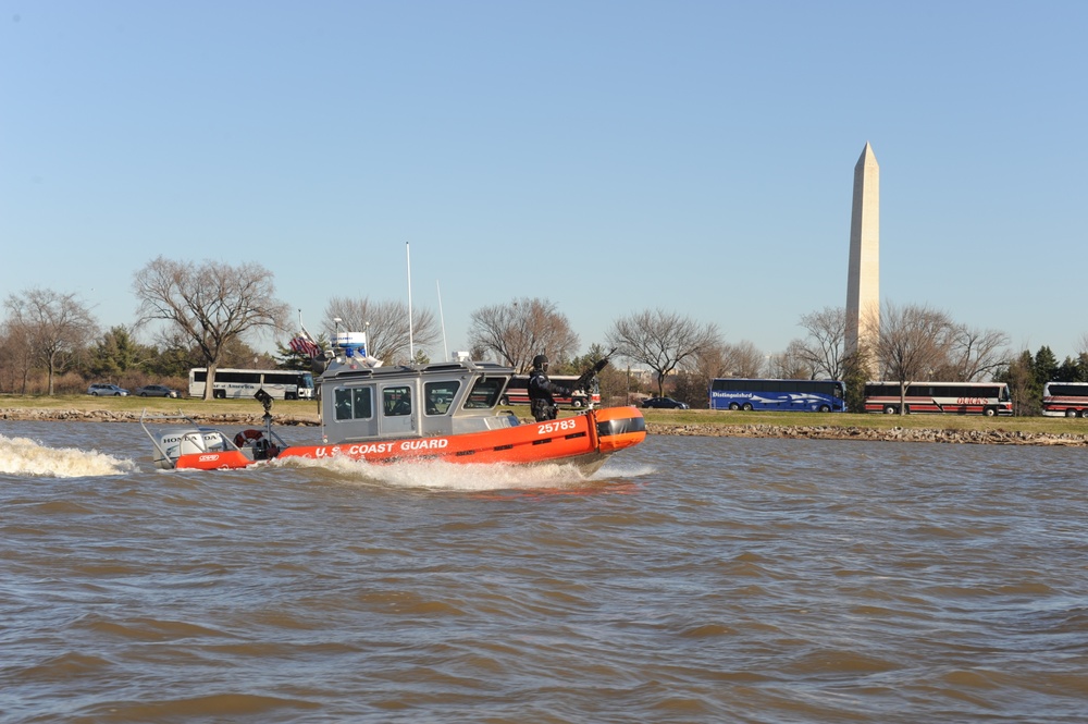 Coast Guard enforces security zones for presidential inauguration