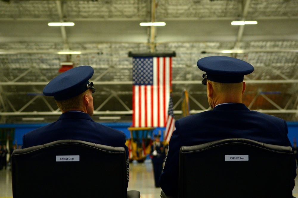 CMSAF transition: Airmen say goodbye to Roy, welcome to Cody