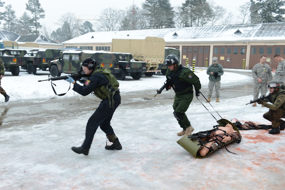 Multinational combat medical training