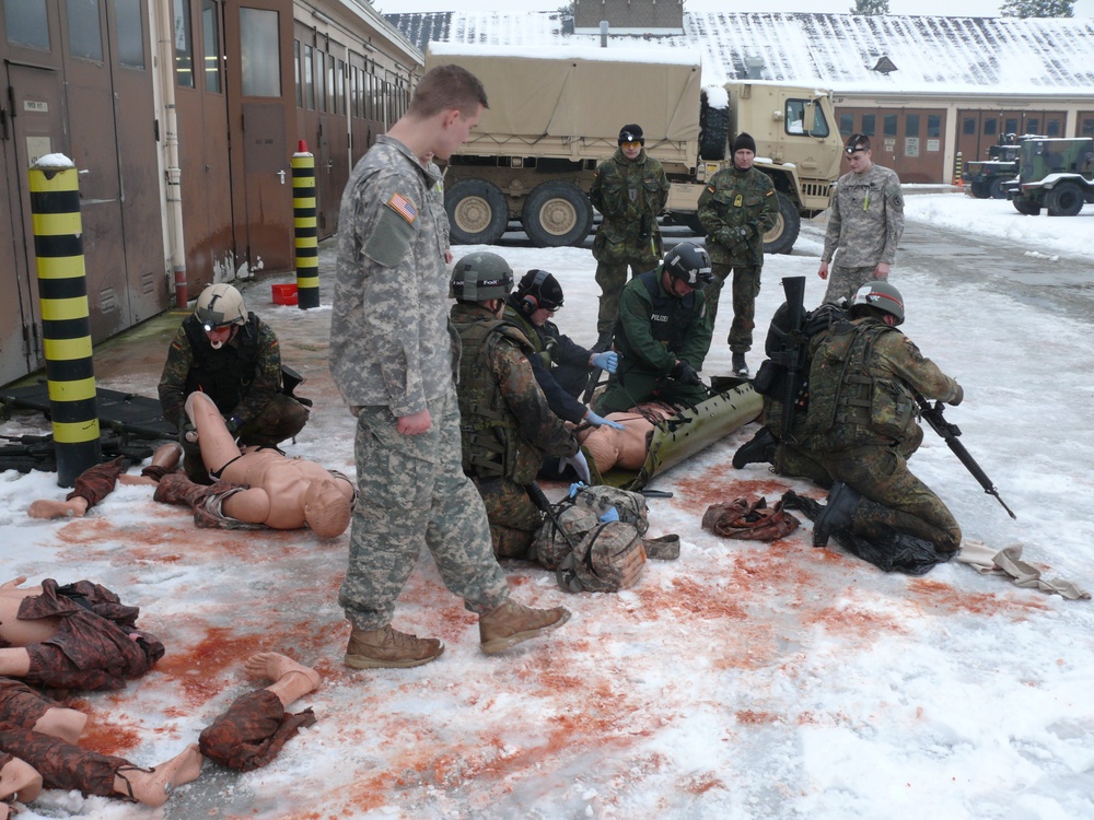 Multinational combat medical training