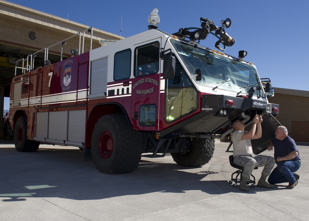 Maintaining Holloman AFB's fire trucks