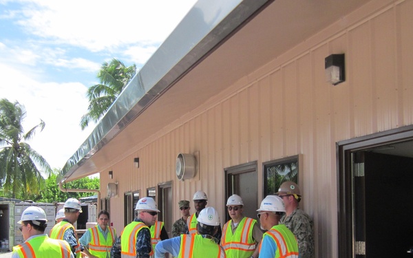 NAVFAC Far East commander visits NMCB 5 Det Diego Garcia