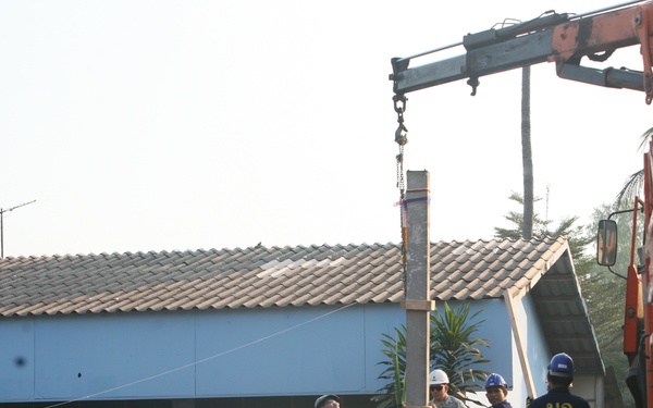 Thai religious, community leaders perform pillar-raising ceremonies as part of Exercise Cobra Gold 2013