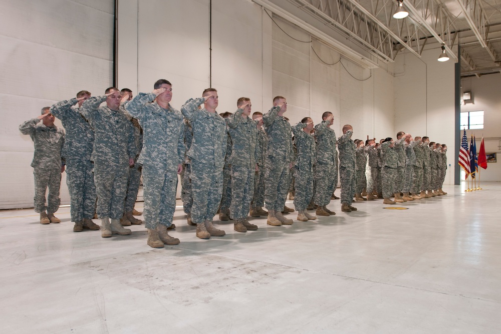 Detachment 1, Company B, 2-238th Aviation, General Support Aviation Battalion (GSAB) departure ceremony
