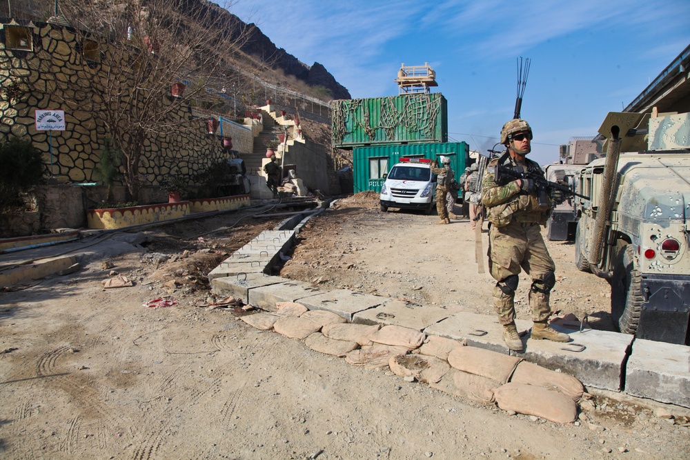 Delta Company, 1st Brigade, 327th Infantry Regiment security patrol