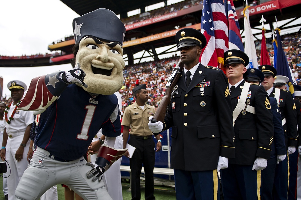 NFL pays tribute to military service members during the 2013 Pro Bowl