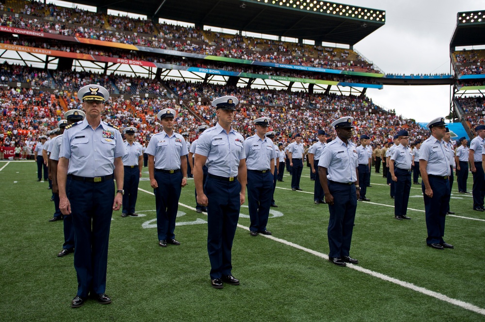 NFL pays tribute to military service members during the 2013 Pro Bowl