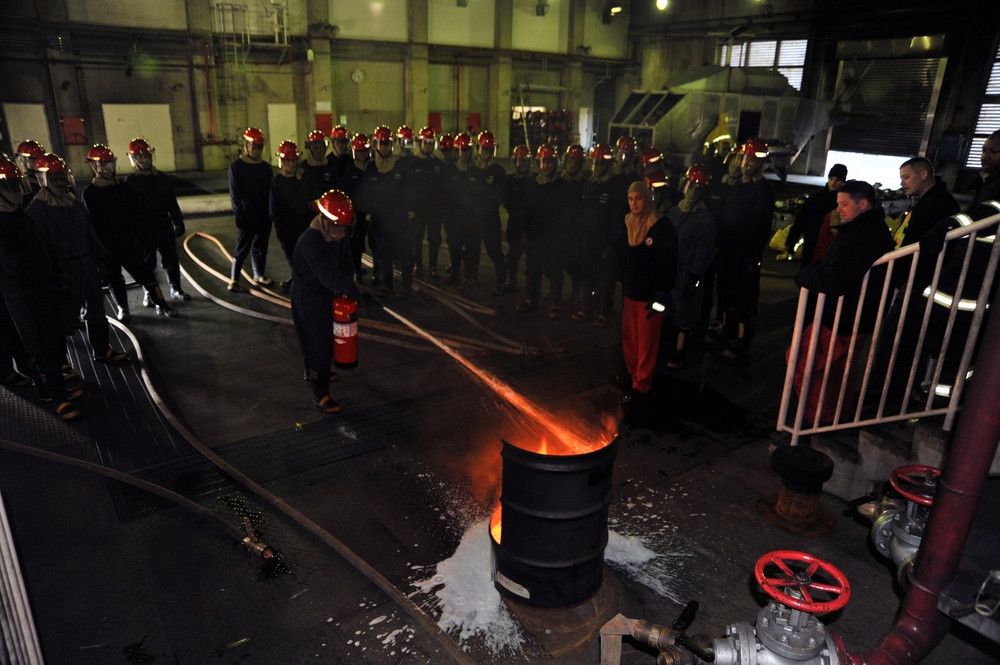 General shipboard firefighting training