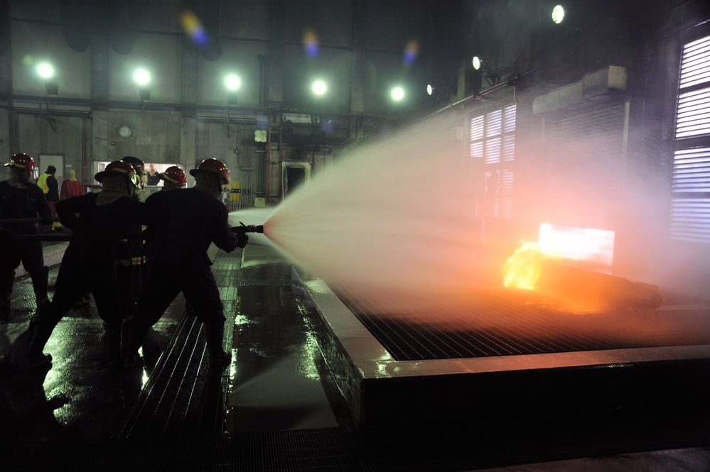 General shipboard firefighting training